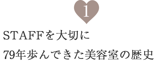 STAFFを大切に79年歩んできた美容室の歴史